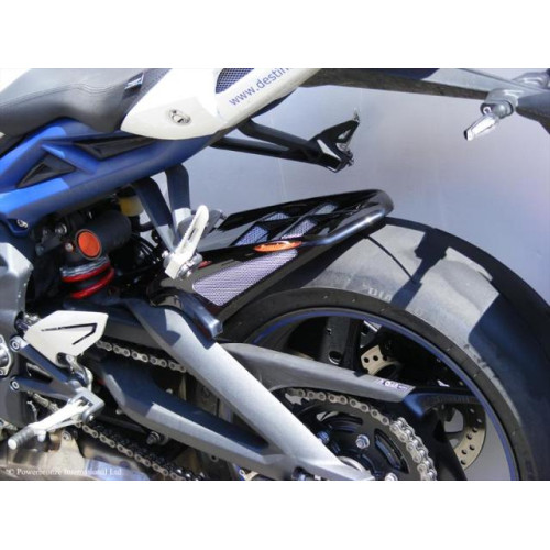 PARAFANGO POSTERIORE colore BIANCO - RETINA ARGENTO TRIUMPH DAYTONA 675 (13>)