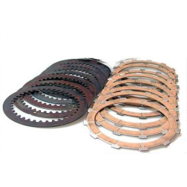 SERIE KIT DISCHI FRIZIONE CONDUTTORI RACING SINTERIZZATI + CONDOTTI NEWFREN PER SUZUKI RM 125 (88/91)