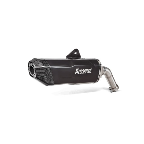 Terminale di scarico AKRAPOVIC SLIP ON (BLACK) OMOLOGATO per BMW F 850 GS / ADVENTURE (2018-2019)