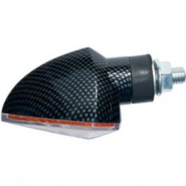 Coppia di Frecce Omologati FAR serie INNOVATIVE STYLE con lampada sostituibile 21 Watt colore carbonio attacco corto 15mm