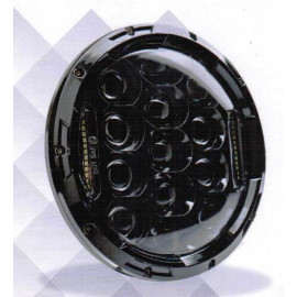 Faro anteriore a LED Tondo OMOLOGATO ø 180mm - COLORE NERO -