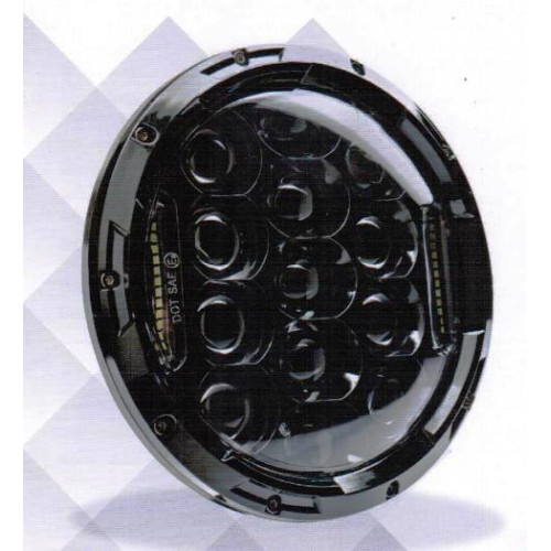 Faro anteriore a LED Tondo OMOLOGATO ø 180mm - COLORE NERO -