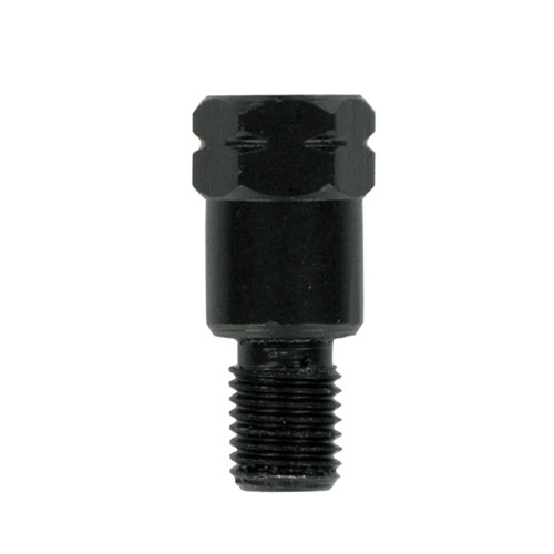 ADATTATORE UNIVERSALE NERO PER  SPECCHIO PASSO SUPERIORE 10x1,25 DESTRO - PASSO INFERIORE M. 8 DESTRO