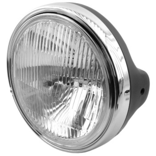 Faro Anteriore Universale NERO  adattabile  DUCATI MOTO GUZZI HONDA SUZUKI YAMAHA