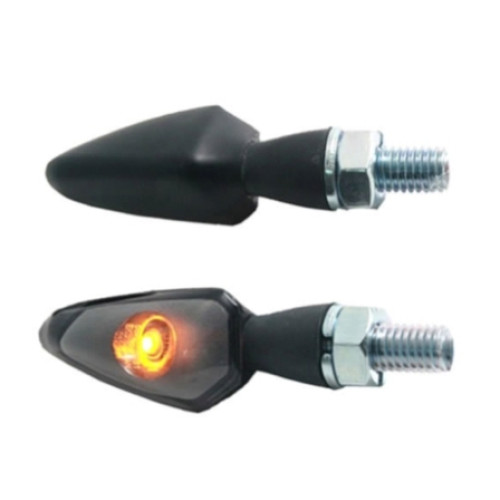 Coppia di Frecce Omologati FAR serie MICRO LENS single led nero