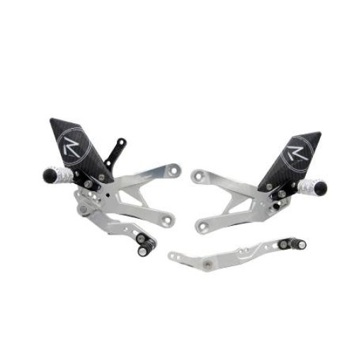 PEDANE R VERSION SILVER CAMBIO NORMALE E ROVESCIATO per YAMAHA  R1 / R1M (2015-2018)