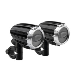LED PROJECTORS - Coppia di proiettori antinebbia omologati, universali, con tecnologia a led e corpo in alluminio verniciato nero