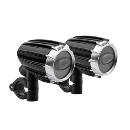 LED PROJECTORS - Coppia di proiettori antinebbia omologati, universali, con tecnologia a led e corpo in alluminio verniciato nero