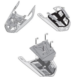 Attacco posteriore in alluminio specifico per bauletto MONOKEY® per BMW K 1600 GT (2011-2018)