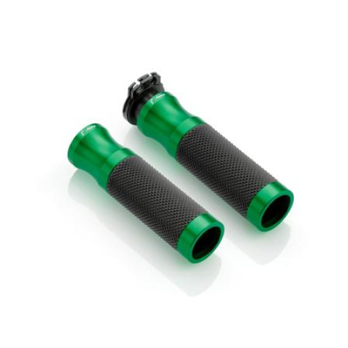 MANOPOLE UNIVERSALI  RIZOMA SPORT LINE COLOREVERDE-NERO la coppia (due manopole) - ø 22 mm