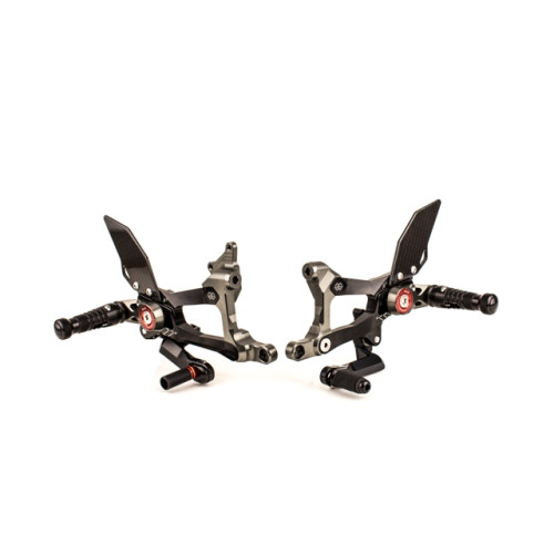 Comandi Pedane Arretrate Regolabili - 16 Posizioni - per DUCATI  Panigale V4 R / Panigale V4 Superleggera / Panigale V4 / Panigale V4 S