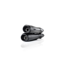 Coppia Terminale di scarico Akrapovic Linea Slip on (NERO) per HARLEY DAVIDSON  SOFTAIL FLSTF FAT BOY (07/14) / FLSTFB FAT BOY LO (10/14) / FXSTD DEUCE (07)