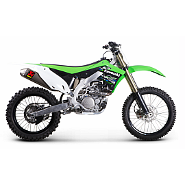 Terminale di scarico Akrapovic SPLIT-ON Ovale full Titanio con DB-Killer fondello in titanio NON Omologato Kawasaki KX 450 F 112 decibel (2009/2015)