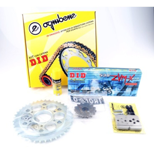 KIT TRASMISSIONE DID - PIGNONE 16 - CORONA 43 - CATENA 50-ZVMX 104 MAGLIE RAPPORTI MOD. + 2 DI CORONA per HONDA VTR 1000 F (97/06)