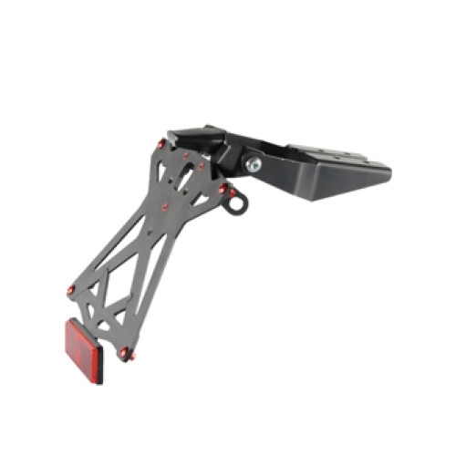 KIT PORTA TARGA REGOLABILE LIGHTECH COMPLETO DI LUCE TARGA E CATADIOTTRO per HONDA CBR 1000 RR (2017)
