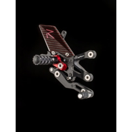 Pedane regolabili RACING VERSION con poggiapiede Snodato Lightech per MV AUGUSTA F3 675 (2012/2015) - F3 800 (2013-2015)