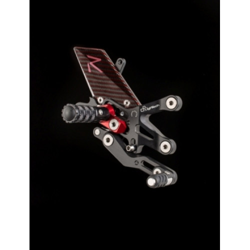 Pedane regolabili RACING VERSION con poggiapiede Snodato Lightech per MV AUGUSTA F3 675 (2012/2015) - F3 800 (2013-2015)
