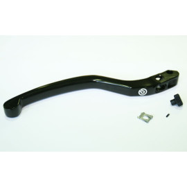 Leva di ricambio curva per pompe radiale Brembo con interasse 20, (leva + pomello + spina + clip)