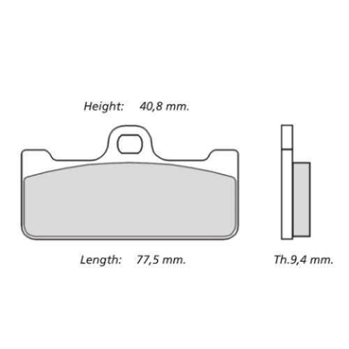 Pastiglie freno mescola Z04 per PINZE MONOBLOCCO 101740/41 - 973760/61 - GP4-RR -