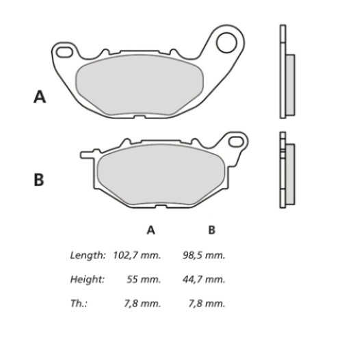 Pastiglie freno mescola Z04 per YAMAHA  YZF R25  250 - MT-03 ABS - YZF-R3 ABS