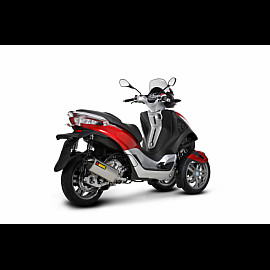 Silenziatore di scarico omologato, fodero in inox fondello in carbonio, Linea Slip on (TITANIO) per PIAGGIO MP3 YOURBAN 300/300 LT (11/13>)