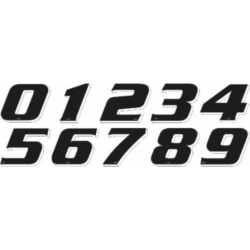 NUMERI ADESIVI STICKERS NERO (1 PZ)