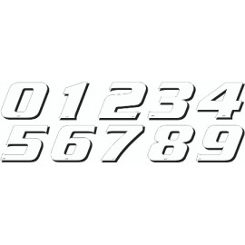 NUMERI ADESIVI STICKERS BIANCO (1 PZ)