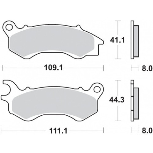 Pastiglie freno SBS Anteriore in CERAMICA per HONDA PCX 125/150 (2009-2014>) (1 coppia per 1 disco),