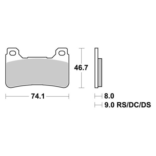 Pastiglie freno SBS Anteriori Sinterizzate (1 coppia per 1 disco) per HONDA CBR 600RR (2005-2012) CBR 1000 RR (2004-2012) CB 1000 R (2008-2012)