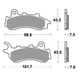 PASTIGLIA FRENO ANTERIORE SBS per HONDA SH 125 MODE (2020-2021)