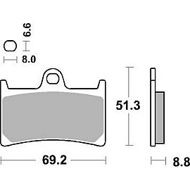 Pastiglie Freno Anteriore SBS Sinterizzate  (1 copia per 1 discho) per YAMAHA T-MAX 500-530 (2008>)