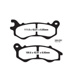 Pastiglie freno SBS Anteriore in Ceramica (1 coppia per 1 disco), HONDA PCX 125 (2010-2011)