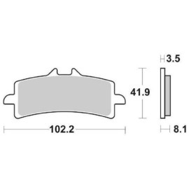 Pastiglie freno mescola Z04 per Pinze M4 - M430 - M50 - GP4-RX - SUZUKI GSX-R 1000 - GSX-R 1300 - GSX-R 600 - GSX-R 750 - KAWASAKI Z1000R - ZX-10R