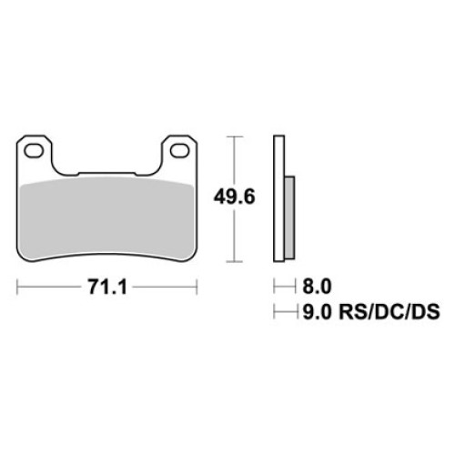 Pastiglie freno SBS Anteriori Sinterizzate (1 coppia per 1 disco) per SUZUKI GSX-R 600 / 750 (2004-2010) GSX-R 1000 (2004-2010)