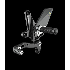 Pedane regolabili con poggiapiede fisso Lightech KAWASAKI Z 1000 / ABS (2010>) - Z 1000 SX (2011>)