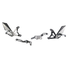 Comandi Pedane Arretrate Regolabili LIGHTECH con Poggiapiede Snodato per MV AGUSTA  F3 675 (2012>) - F3 800 (2013>)