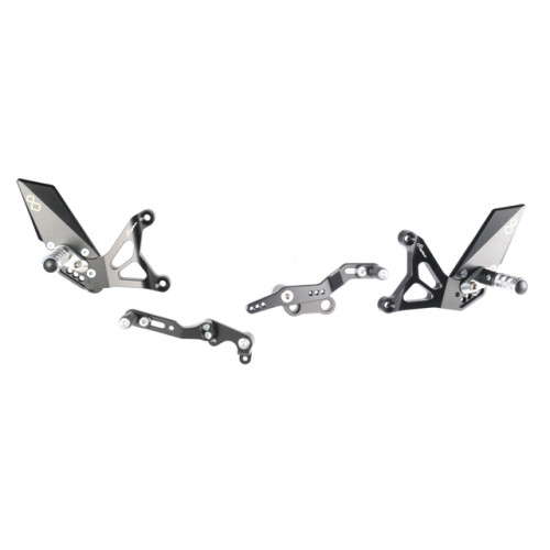 Comandi Pedane Arretrate Regolabili LIGHTECH con Poggiapiede Snodato per MV AGUSTA  F3 675 (2012>) - F3 800 (2013>)