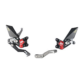 Pedane regolabili con poggiapiede fisso Lightech SUZUKI GSX R 600 / 750 (2011-2017)