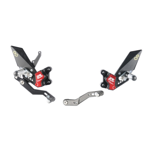 Pedane regolabili con poggiapiede fisso Lightech SUZUKI GSX R 600 / 750 (2011-2017)