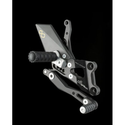 Pedane regolabili con poggiapiede SNODABILE Lightech YAMAHA FZ8 / FAZER 8 (2010/2015) - FZ1 1000 / S FAZER / ABS (2006/2015)