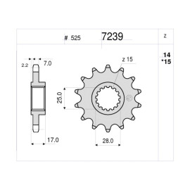 KIT Trasmissione DID - PIGNONE 15 - CORONA 39 - CATENA DID 525 ZVMX G&G 104 MAGLIE per DUCATI 1199 PANIGALE - S - ABS (2012-2014) - 1299 PANIGALE - S - ABS (2015)