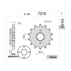 KIT Trasmissione DID - PIGNONE 14 - CORONA 54 - CATENA DID 428 NZ G&B 136 MAGLIE per HUSQVARNA SMS4 125 - SMR 125 4T #428 (2011-2012)