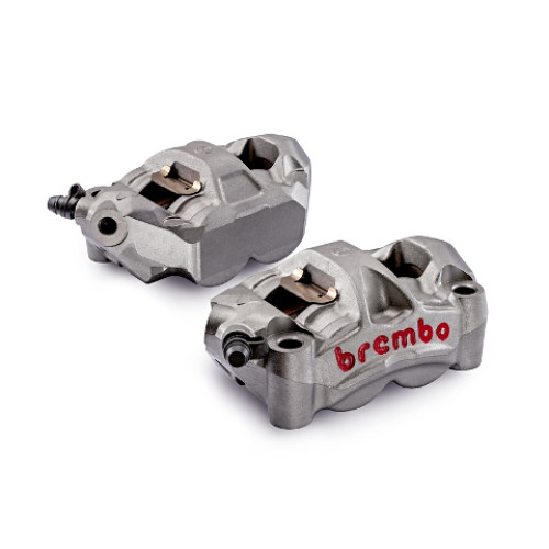 Pinze radiali Brembo per dischi fascia frenante 34 mm Th 5,5 mm -  Kit monoblocco forgiata M50 SX+DX (con pastiglie) - interasse 100 mm -