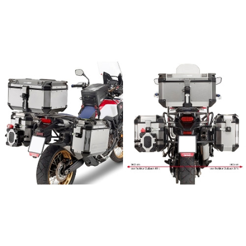 Portavaligie laterale specifico per valigie MONOKEY® CAM-SIDE Trekker Outback GIVI per HONDA CRF 1000 L AFRICA TWIN (2016)