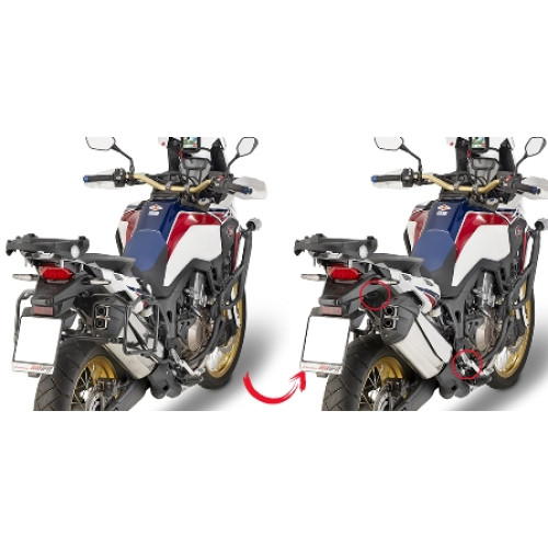 Portavaligie laterale a rimozione rapida specifico per valigie MONOKEY® GIVI per HONDA CRF 1000 L AFRICA TWIN (2016)