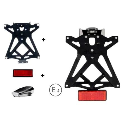 Kit Porta Targa LIGHTECH Omologato con Luce Targa e Catadiottro per SUZUKI GSX-R 1000 (2017)