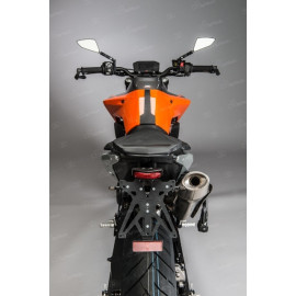 Kit Porta Targa LIGHTECH Omologato con Foro frecce e Catadiottro per KTM DUKE 790 (2018>)