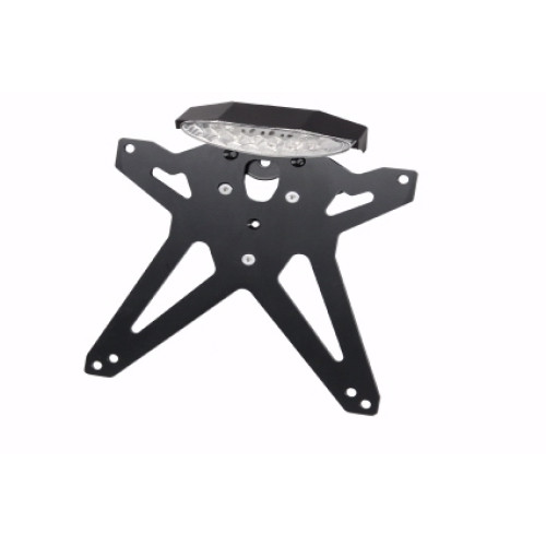 Porta Targa Regolabile LIGHTECH completo di Faro Posteriore a LED per KAWASAKI ZX-6R 600 NINJA (2007/2008)