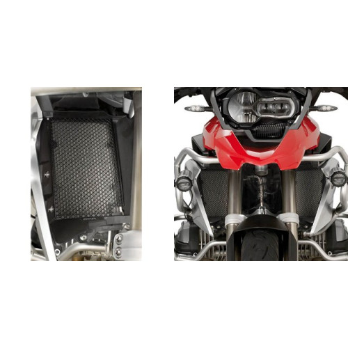 Protezione specifica per radiatore in acciaio inox verniciato nero per BMW R1250 GS (2019)