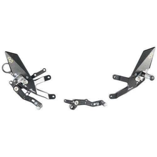 Pedana regolabile LIGHTECH poggiapiede fisso per BMW S 1000 RR (2015>)